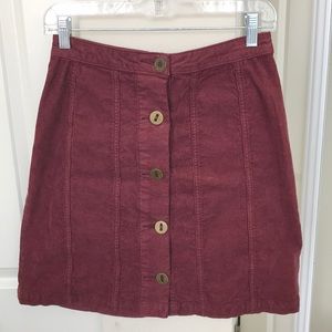 Anthropologie hi waisted Pilcro Corduroy Skirt